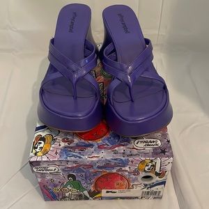 Jeffrey Campbell year 3000 purple platform sandal
